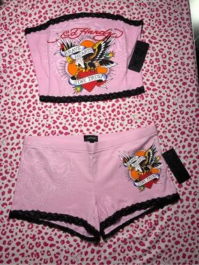 Ed Hardy Tube Top & Shorts Set